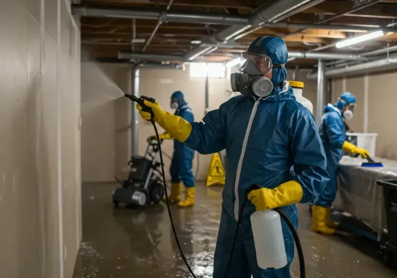 Basement Sanitization and Antimicrobial Treatment process in Corson County, SD